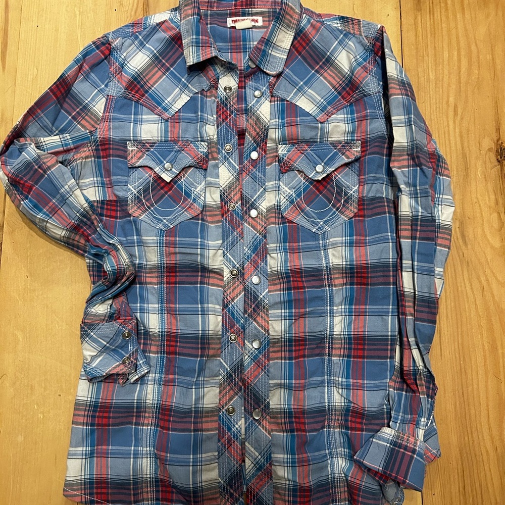 True Religion Western Style Button Down Blouse
